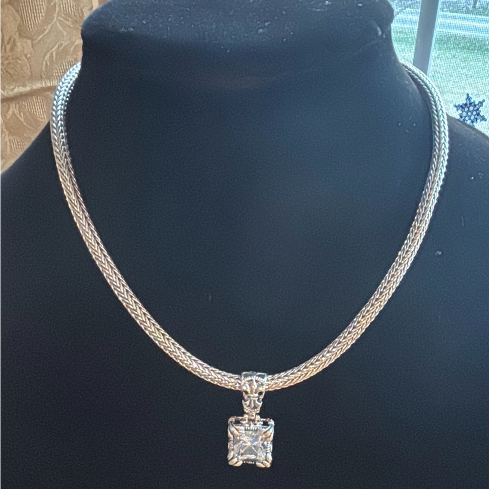 Silpada Sterling Silver Necklace with Cubic Zirconia Pendant